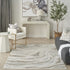 5' X 7' Gold Gray and Ivory Abstract Non Skid Area Rug